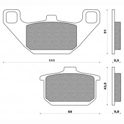 Τακάκια Daytona 33180 (FA085)(FD072) Τακάκια Daytona 33180 (FA085)(FD072)